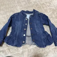 babyGap ダークデニム フリル裾ジャケット 3Y