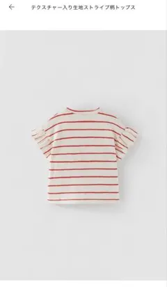 ZARA babyテクスチャー入り生地スラトライプ柄トップス (110cm)
