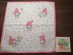 サンリオ SANRIO マイメロディ ハンカチ おりがみ 未使用 昭和 当時物