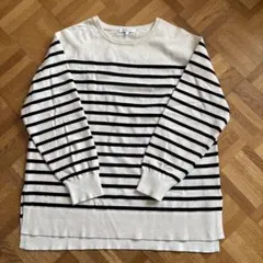 GLOBAL WORK メルティチュニックプルオーバーボーダーニット L