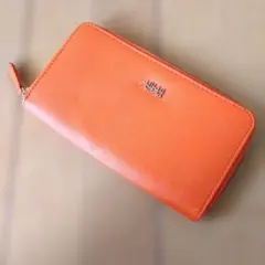 AHKAH　アーカー長財布　オレンジ　ファスナー