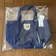 フェイラー オールドテディ ワッペン トートバッグ 小 紺 ラブラリー