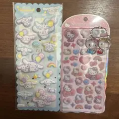 サンリオシール2枚セット+仲良しドロップチャーム