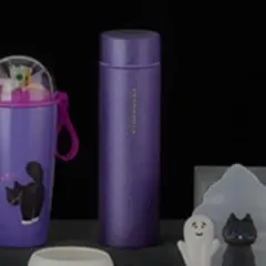 【箱付き】スタバ ハロウィン2025 ステンレスボトル グリッター パープル