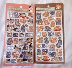 和柄ボンボンドロップシール　猫ボンボンドロップシール　犬ボンボンドロップシール