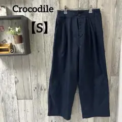 Crocodile クロコダイル（S）カジュアルパンツ ネイビー 丈短めのサムネイル