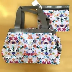 新品 レスポートサック モリー 花柄 フラワー トートバッグ ポーチ付き