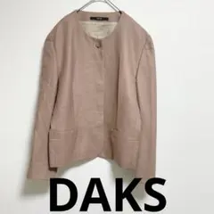 DAKS ダックス（F）ノーカラージャケット アウター ウール ピンクのサムネイル