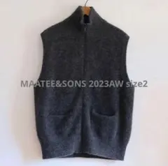 【美品】MAATEE&SONS CASHEMERE 強圧縮 JIP VEST
