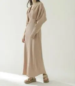 mystic メランジワンピカーディガン　SET オレンジ