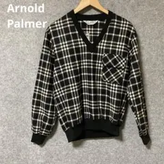 ✨Arnold Palmer 90s チェック柄 Vネックニット 長袖