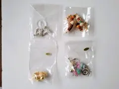 ☆イヤリング 4ペアセット ビーズ・金属等の組み合わせ