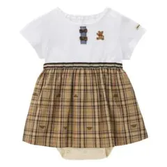 【現行品】チェック柄ロンパース ミキハウス 70