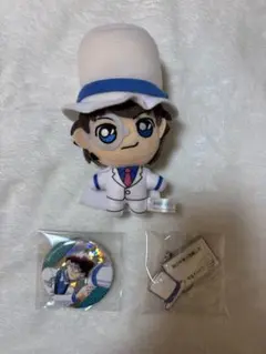 名探偵コナン 怪盗キッド ぬいぐるみ コナン展 缶バッジ USJ キーホルダー