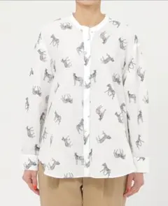 ボイル刺繍コットンシャツ ホワイトのサムネイル