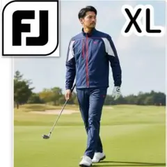 新品同様 フットジョイ FJ ゴルフジャケット XL 紺 ブルゾン アウター