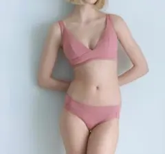 ピーチジョン コットンリブノンワイヤーブラ ローズピンク M
