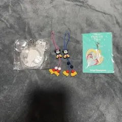 ディズニーグッズ　3点セット ストラップ シンデレラ ミッキー ミニー ドナルド