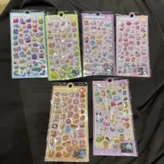 ぷっくりシール まとめ売り6点セット　韓国風　ゆめかわステッカー　立体シール