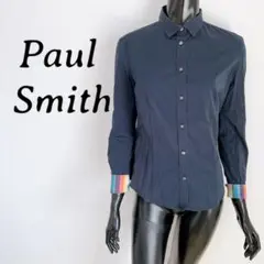 [Paul Smith] ポール・スミス 7分袖 ボタンシャツ ネイビー 40