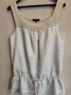 ROPE ドット柄リラックスフィットタンクトップ