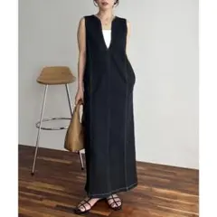 【美品】　CAPRICIEUX LE'MAGE Iラインデニムワンピース　F