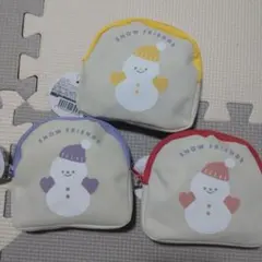 SnowMan　スノーマン　雪だるま　ダイカットポーチ　3種類