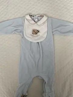 バーバリー　水色 襟付きロンパース 6M 68センチ