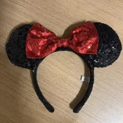 ミニーマウス スパンコール ヘアバンド