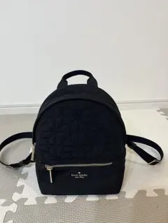 kate spade キルティングバックパック 黒