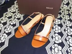 BALLY ブラウン ストラップサンダル 中ヒール