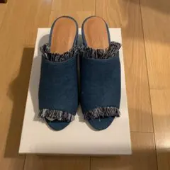 デニムフリンジミュール❣️23㎝のサムネイル