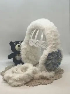 25511手編みのイヤーマフ