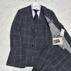 美品】ブリッラペルイルグスト グレーソリッドスーツ ゼニア