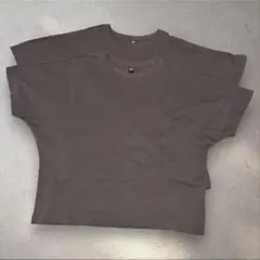 ユニクロ Lサイズ Tシャツ チャコールグレー 2枚セット UNIQLO