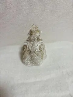 ハンドメイドドレス バレエ衣装風 ホワイト×ゴールド 刺繍 パール クラシカル