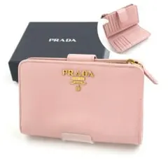 ✨未使用に近い✨　PRADA 財布　サフィアーノレザー　L字ファスナー ピンク