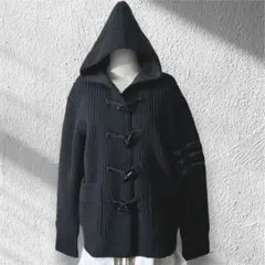 FAT ニット コート 短丈 フーディー オーバーサイズ アメカジ ストリート