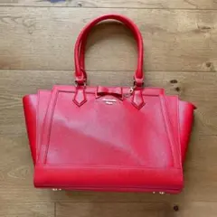 新品　サマンサベガ　バッグ　リボンバッグ　赤系　5706