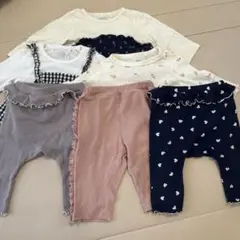 【ベビー服まとめ売り】ベビー服 トップス ・ズボン6点セット　60-70cm