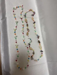 カラフルシェルネックレスセット