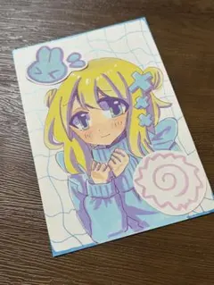 オリジナルイラスト 萌え絵 アナログ原画 ポストカードサイズ