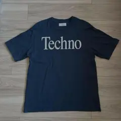 ice & techno tee Techno Tシャツ ネイビー