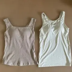 ブラトップ 2枚セット Mサイズ ベージュ・ホワイト