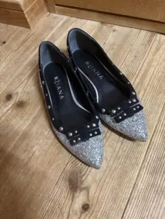 DIANA グリッター フラットシューズ