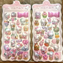 【大人気】ボンボンドロップ ぷっくりシールキティちゃん2枚セット