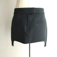 courreges クレージュミニスカート サスペンダー 黒 36 y2kのサムネイル
