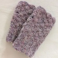 ふわふわアームウォーマー パープル