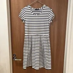 PETIT BATEAU ボーダー 半袖 ワンピース XSのサムネイル