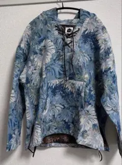 古着メンズパーカー　花柄　柄パーカー